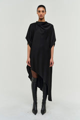 Sadia Cape Mini Dress - Black - BLVD