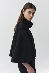 Yara Cape Jacket - Black - BLVD