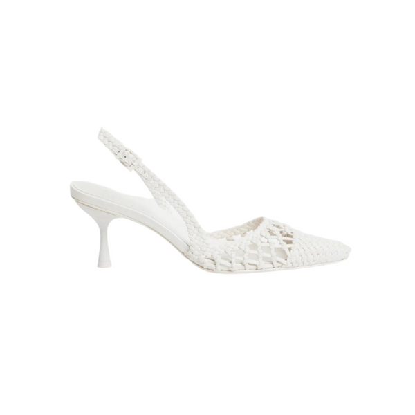 Dylan Open Weave Slingback - Ivory