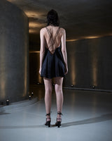 Freudian Silk Mini Slip Dress - Black