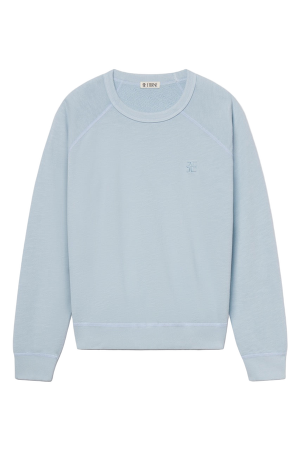 Oversized Raglan Sweatshirt - Dusty Blue