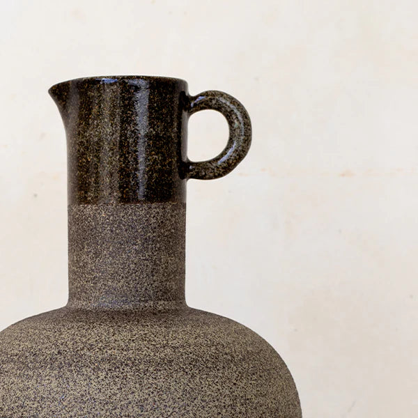 Ry Speckled Iron Water Jug - Speckled Iron + Gloss