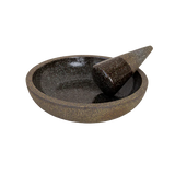 Ry Speckled Iron Mortar And Pestle - Speckled Iron + Gloss