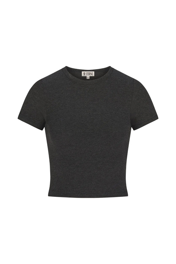Short Sleeve Baby Tee - Charcoal