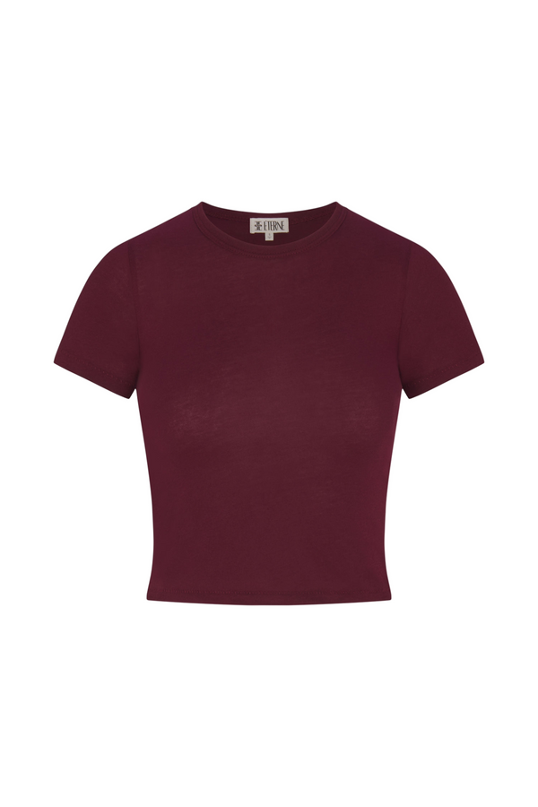 Short Sleeve Baby Tee - Oxblood