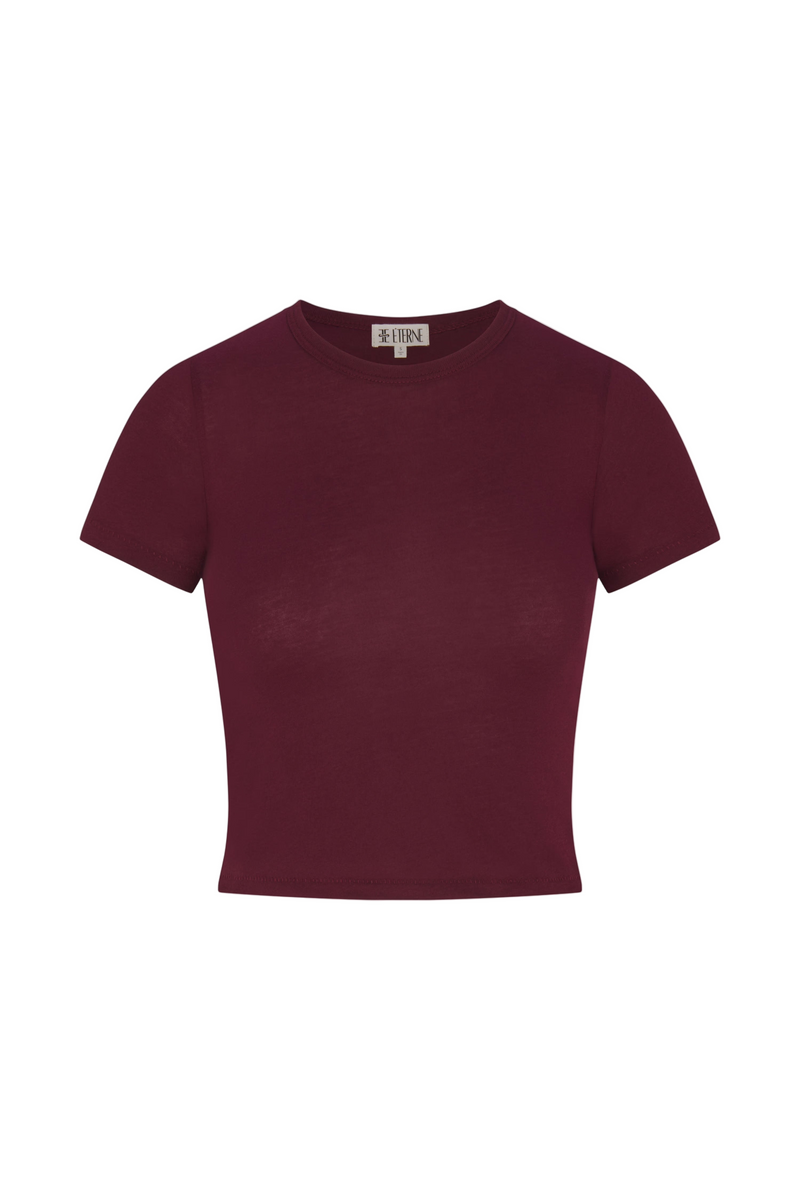 Short Sleeve Baby Tee - Oxblood