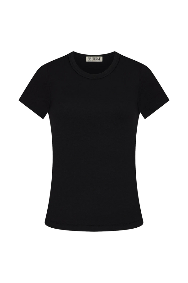 Modal Crewneck S/S T-Shirt - Black