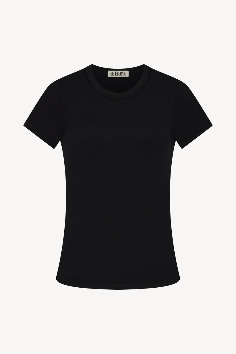Modal Crewneck S/S T-Shirt - Black