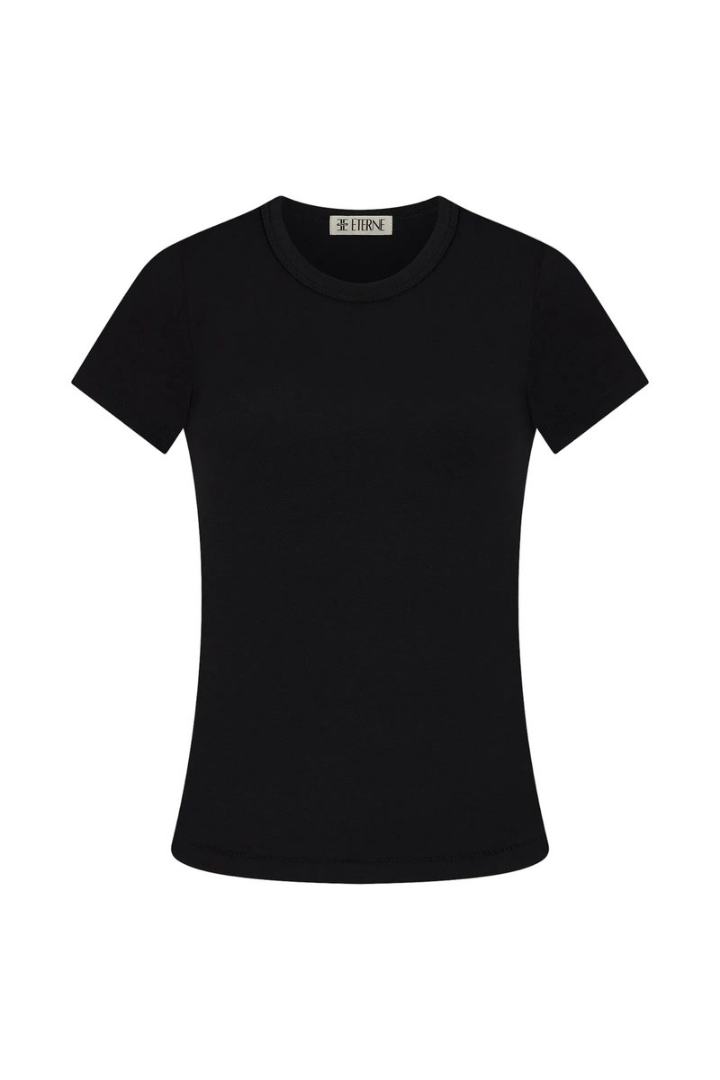 Modal Crewneck S/S T-Shirt - Black