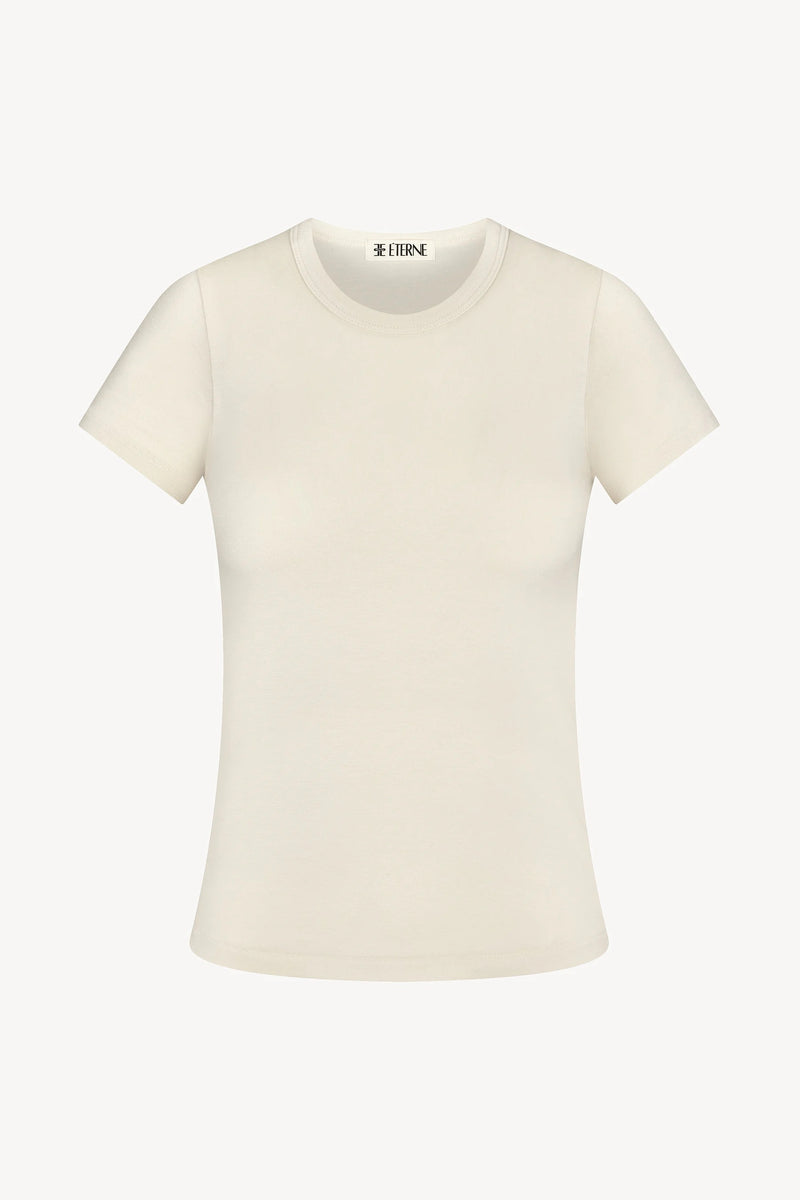 Modal Crewneck S/S T-Shirt - Ivory