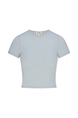 Short Sleeve Baby Tee - Dusty Blue