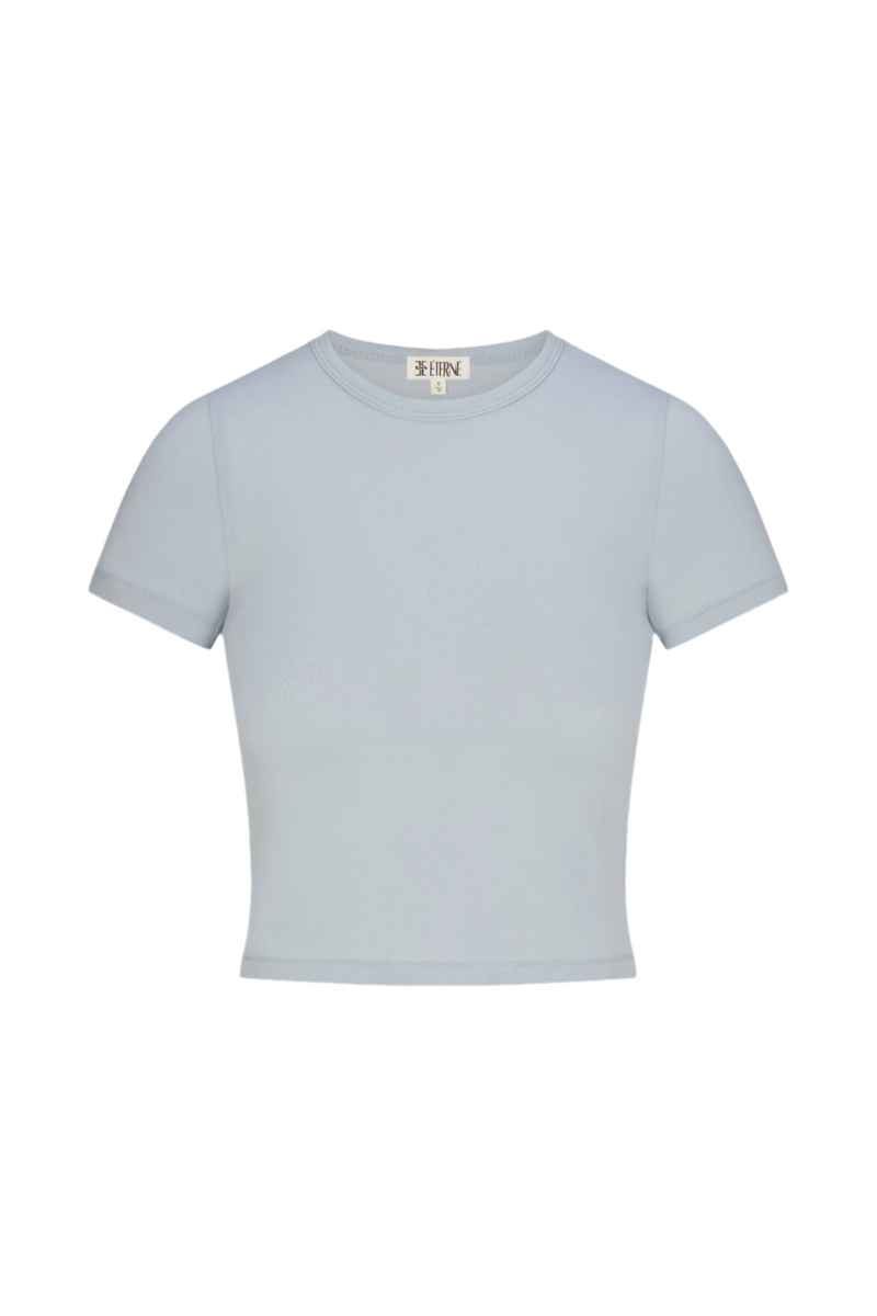 Short Sleeve Baby Tee - Dusty Blue