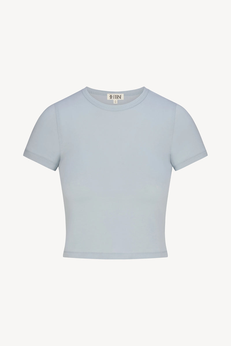 Short Sleeve Baby Tee - Dusty Blue