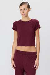 Short Sleeve Baby Tee - Oxblood