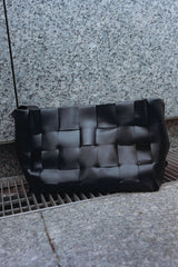 Woven Large Tote - Black - BLVD