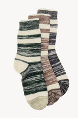 Heather Stripe Sock - Charcoal - BLVD