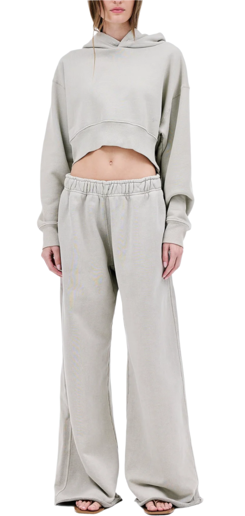 Wide Sweat Pant - Abbey Stone
