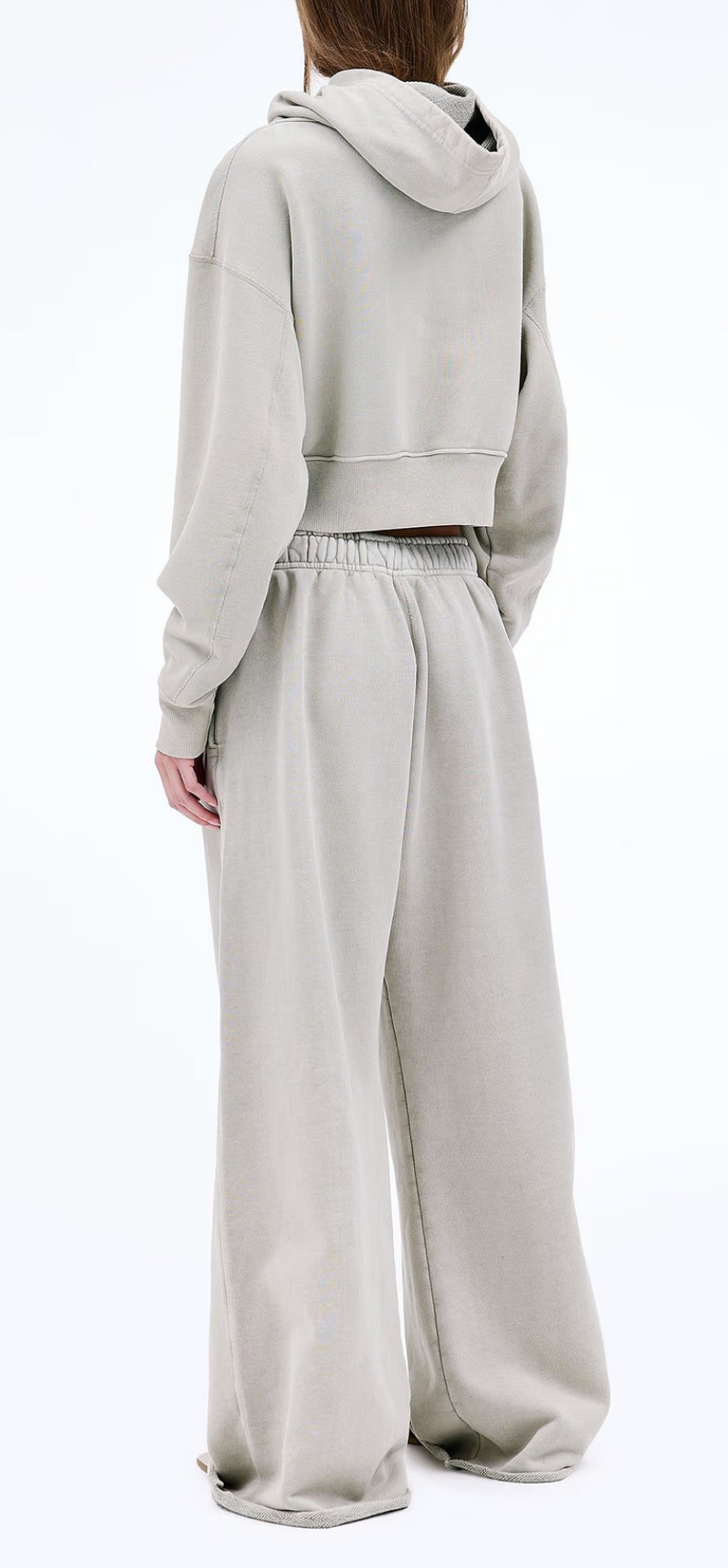 Wide Sweat Pant - Abbey Stone
