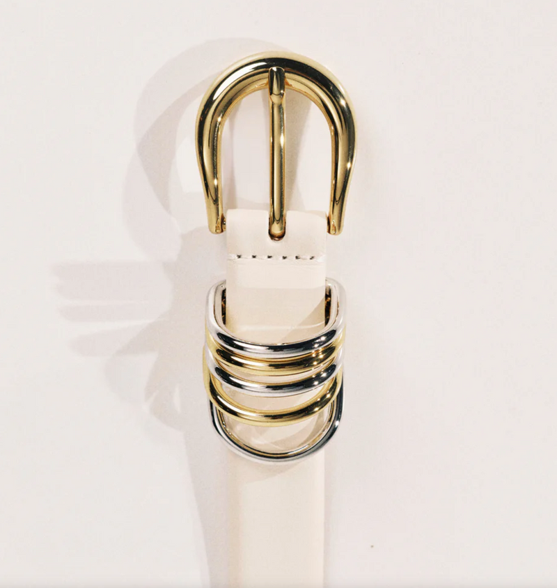 Hollyhock Mixed Metal - Ivory / Silver & Gold
