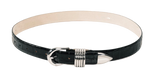 Hollyhock Croco - Black Croco / Silver