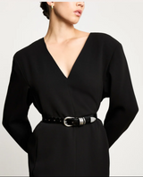 Hollyhock Croco - Black Croco / Silver