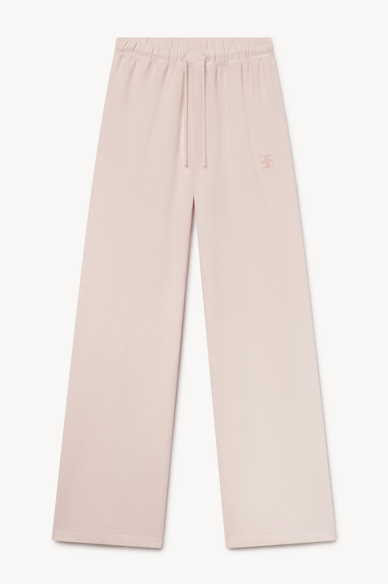 Drawstring Wide Leg Sweatpant - Dusty Pink