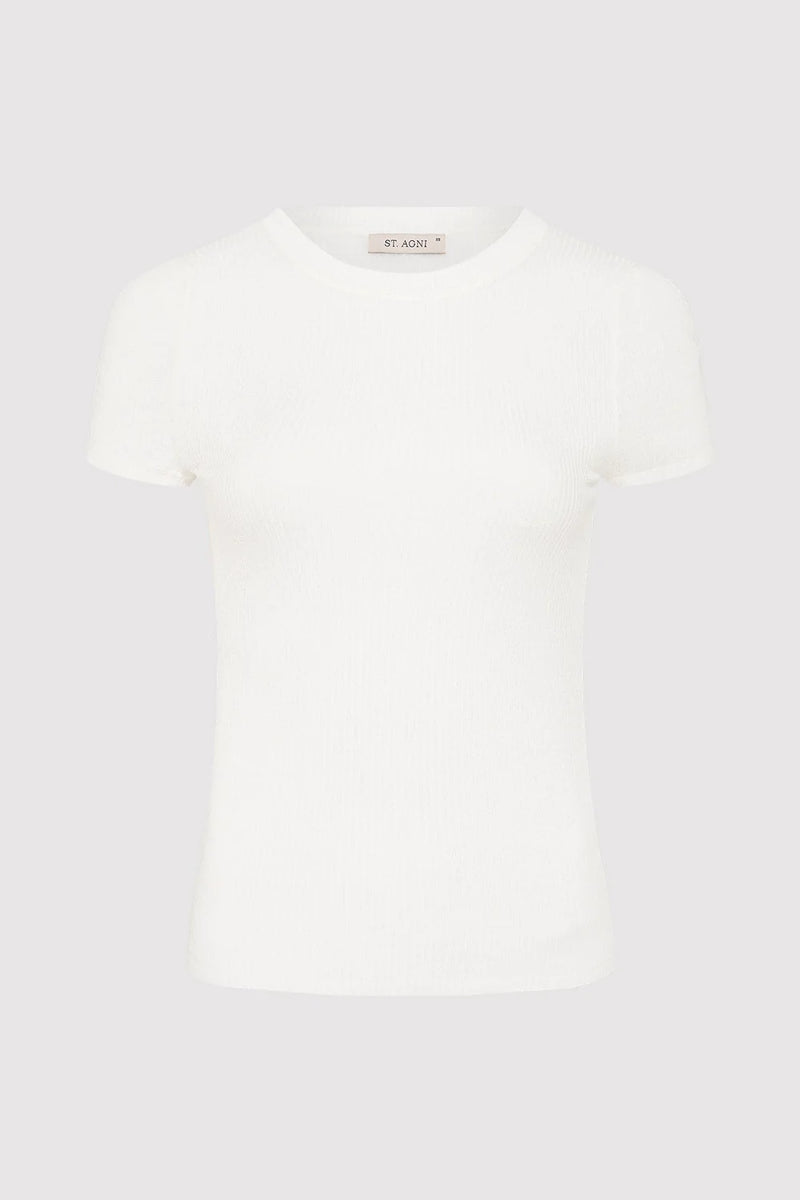 Second Skin Knit Tee - White