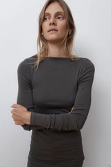 Organic Cotton Bateau Dress - Khaki