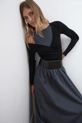 Baby Wrap Top - Black