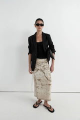 Silk Wrap Tie Skirt - Atlas