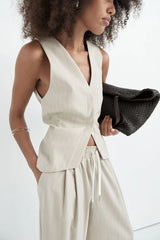 Large Woven Trapeze Bag - Chocolate