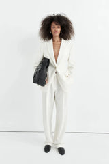 Tailored Pleat Pant - White