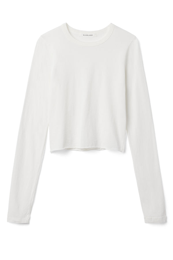 Long Sleeve Baby Tee - White
