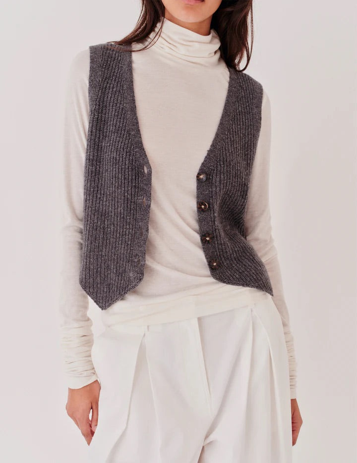 Como Rib Vest - Grey