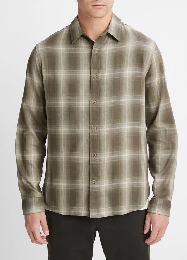 Toledo Shadow Plaid Shirt - Smoke Tree/Deco Cream