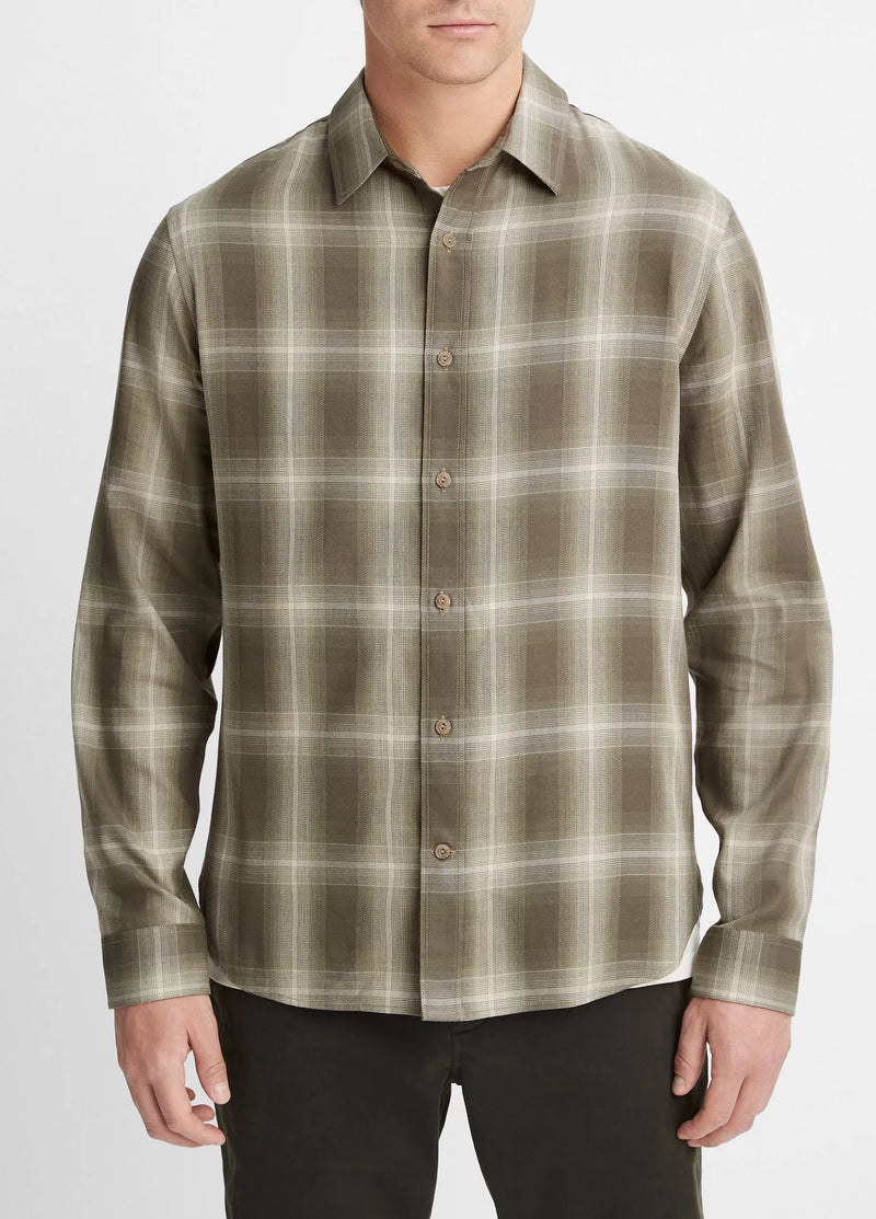 Toledo Shadow Plaid Shirt - Smoke Tree/Deco Cream