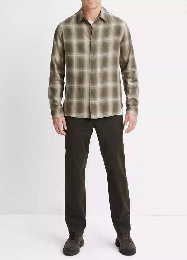 Toledo Shadow Plaid Shirt - Smoke Tree/Deco Cream