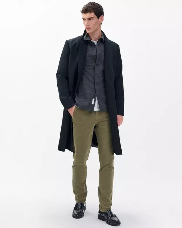 Merino Jersey Tomlin Shirt - Charcoal