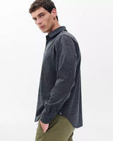 Merino Jersey Tomlin Shirt - Charcoal