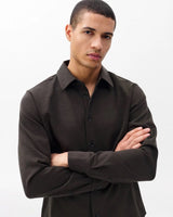 Merino Jersey Tomlin Shirt - Charcoal