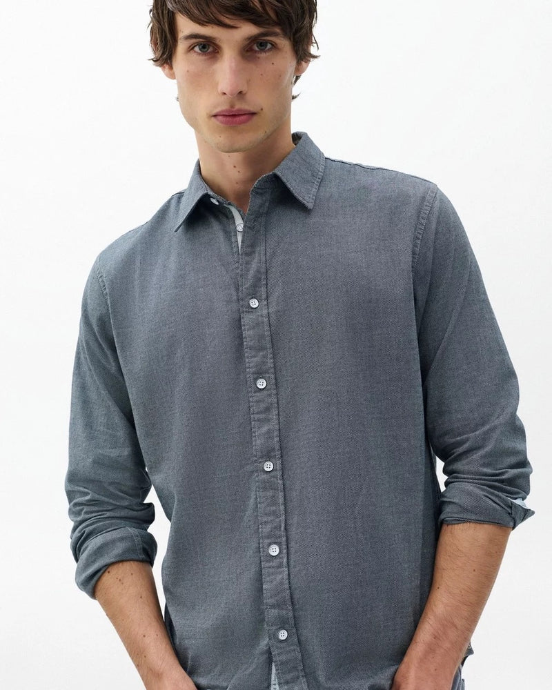 Tomlin Stretch Cotton Dobby Shirt - Sky Blue
