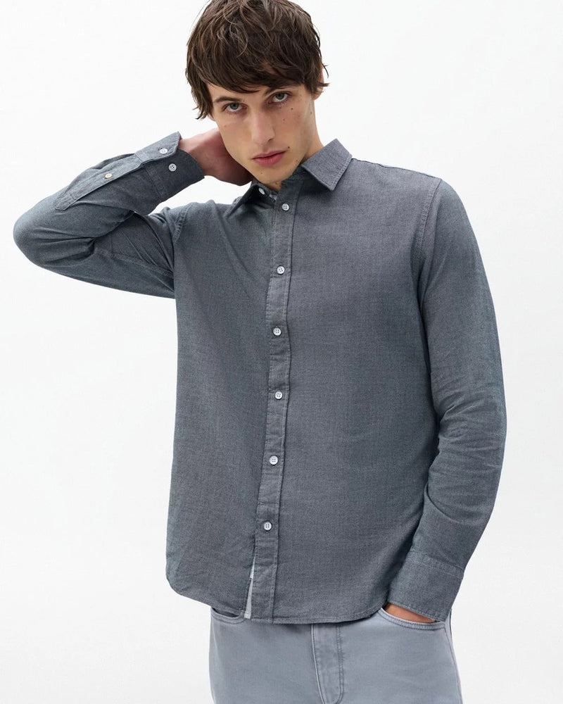 Tomlin Stretch Cotton Dobby Shirt - Sky Blue