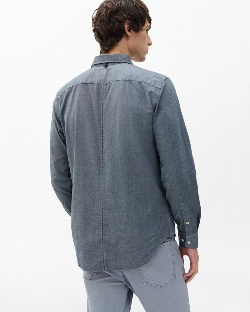 Tomlin Stretch Cotton Dobby Shirt - Sky Blue