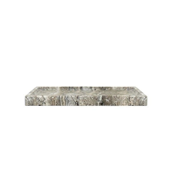 Enva Tray - Silver Grey Travertine