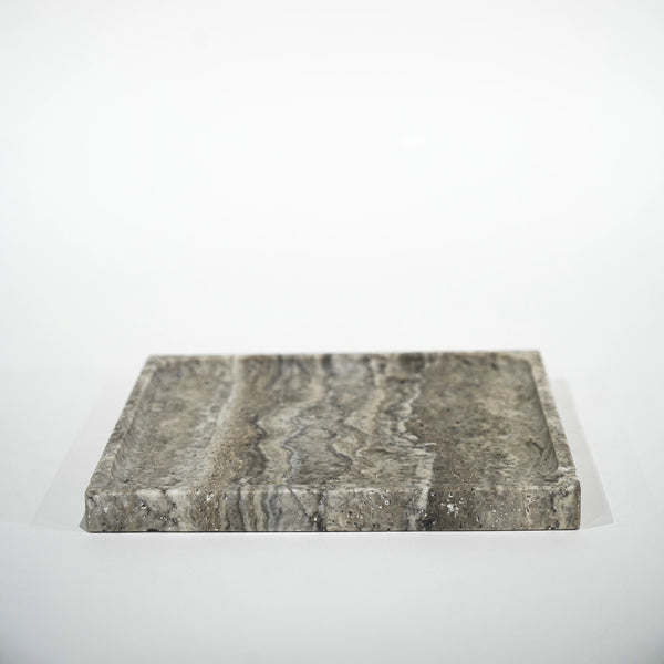 Enva Tray - Silver Grey Travertine