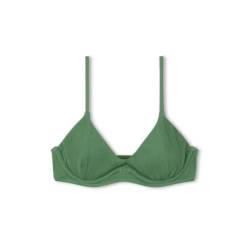 Myrtle Rib Bralette - Green