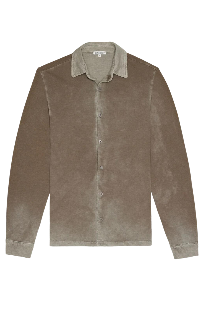 Presley L/S Buttondown - Vintage Taupe