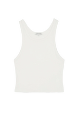 Verona Crop Tank - White