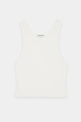 Verona Crop Tank - White