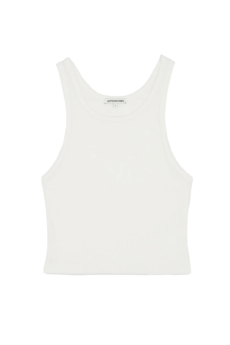Verona Crop Tank - White